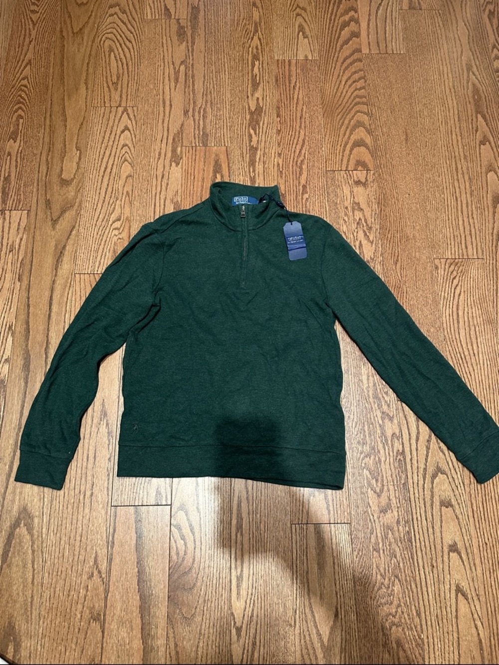 Men's Ralph Lauren Dark Green Quarter-Zip Sweater Size Small NWT